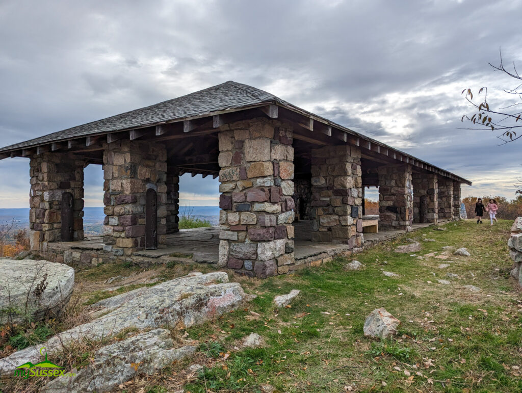 Pavillion at the crest of Sunrise Mountain at Stokes State Forest