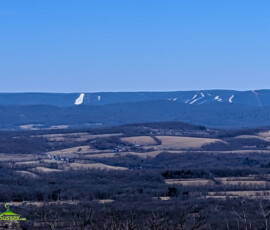 View of the ski slops in Vernon from High Point Monument