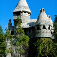 A postcard view of the Gingerbread Castle in Hamburg, NJ.