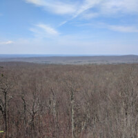 Early spring mountain and forest views from the Stokes Star View scenic vista.